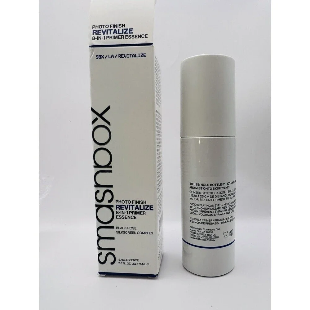 Smashbox Photo Finish Revitalize 8-in-1 Primer Essence NIB 75ml/2.5oz Black Rose